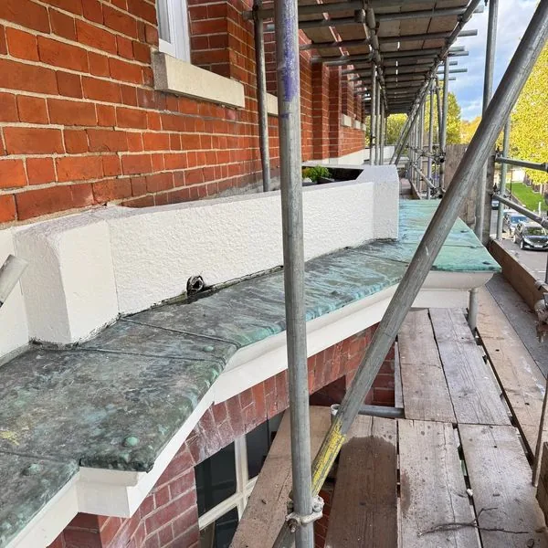 Bay window lead flashing repair